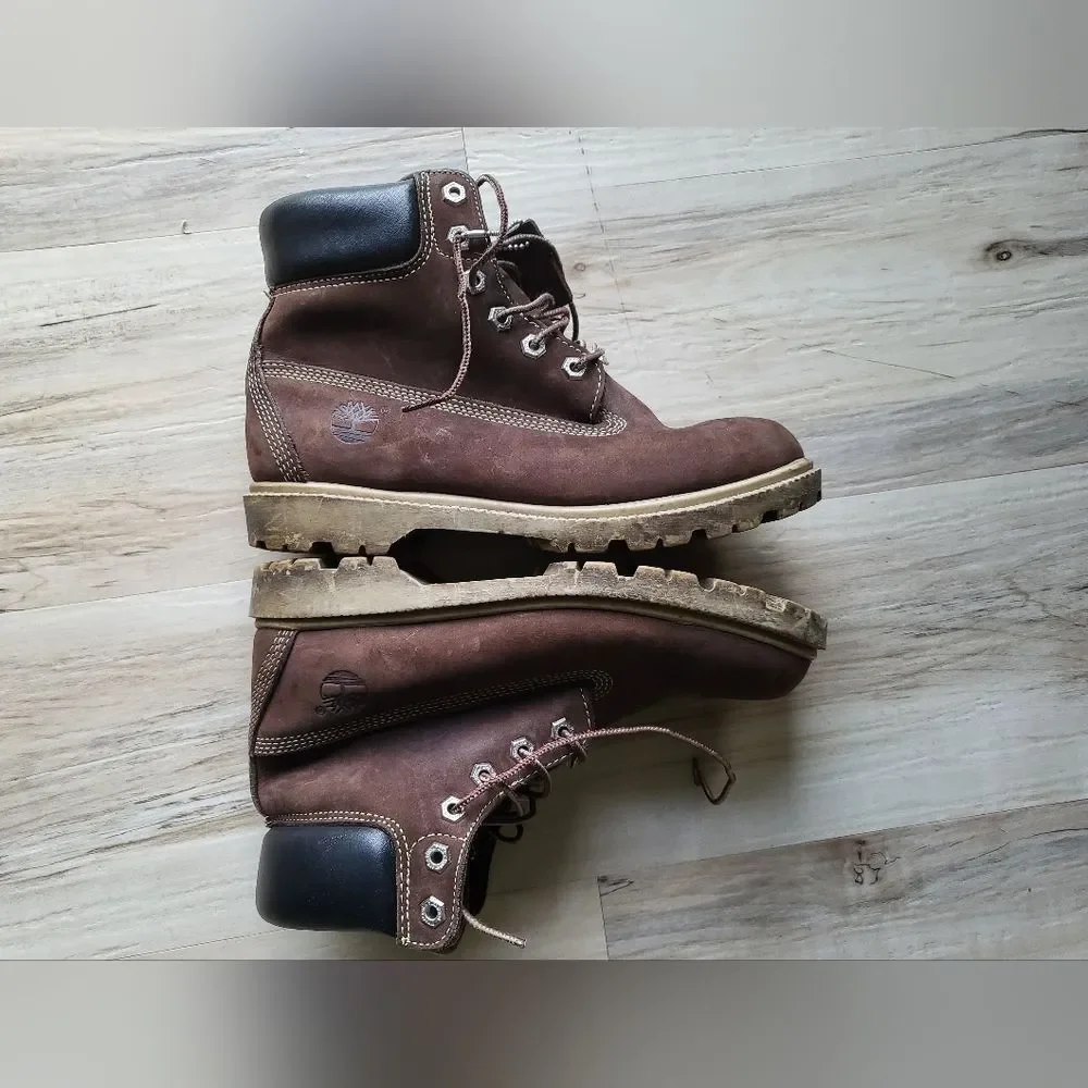 Timberland Chocolate Brown Waterproof Boots Size 8.5M Women